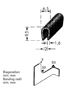 HAPPICH Flexibler PVC Kantenschutz weißgrau | für 1-2mm Klemmbereich | mit Stahlgerüstband HAPPICH Flexibler PVC Kantenschutz weißgrau | für 1-2mm Klemmbereich | mit Stahlgerüstband