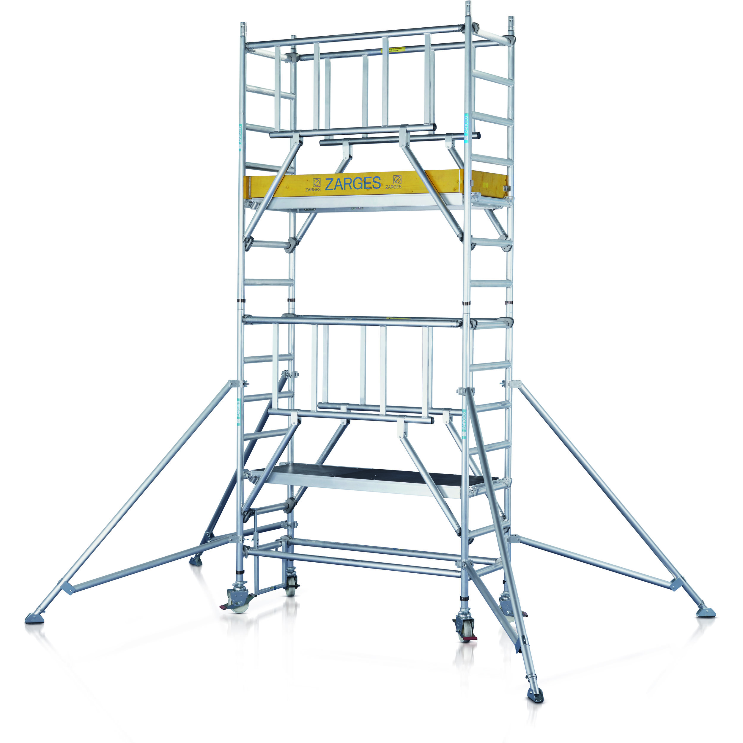 ZARGES MultiTower S-PLUS 1T - Fahrbares Gerüst mit 10,4 m Arbeitshöhe und schnellem Aufbau ZARGES MultiTower S-PLUS 1T - Fahrbares Gerüst mit 10,4 m Arbeitshöhe und schnellem Aufbau