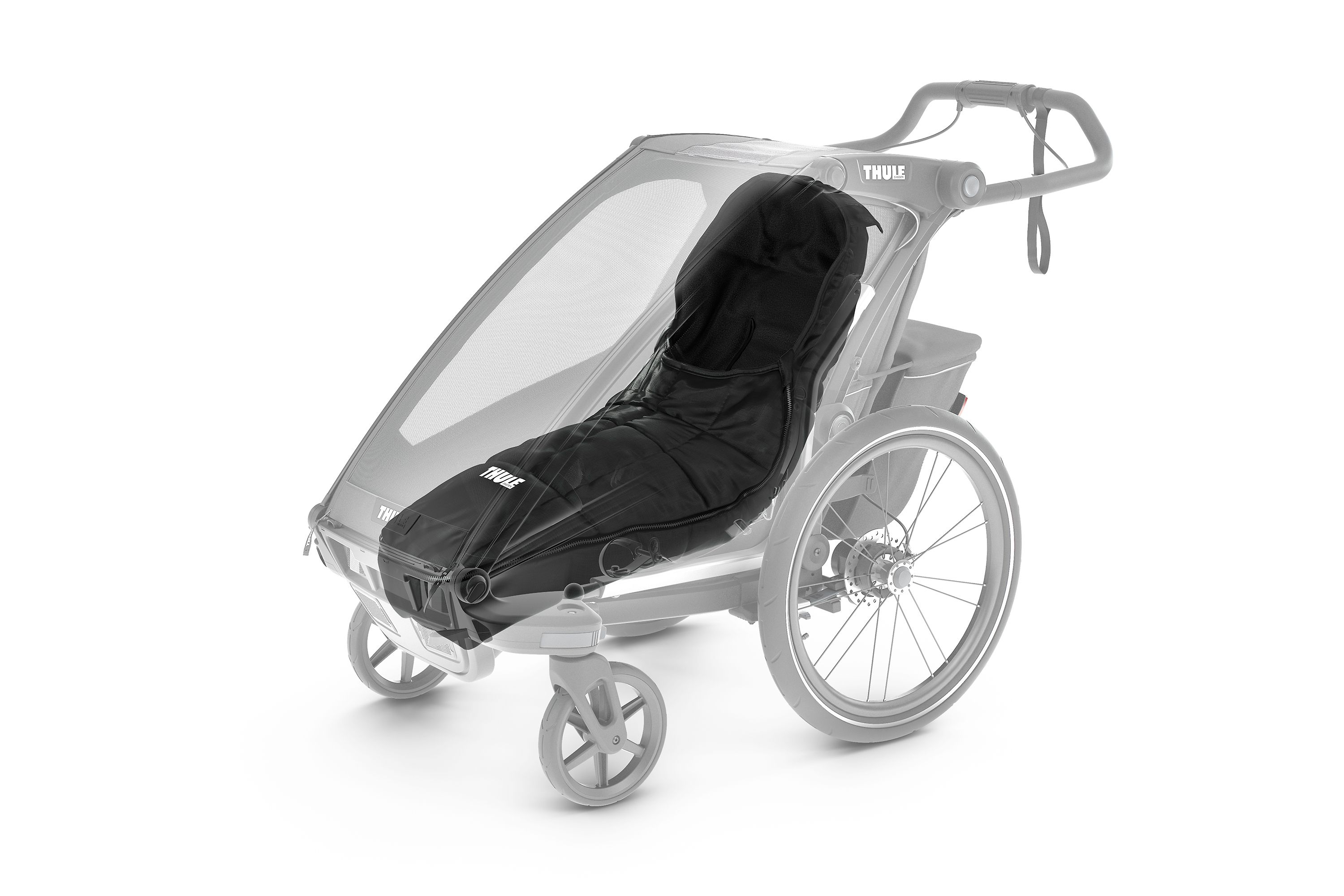 Thule Fußsack Sport Schwarz - Komfortables Zubehör für Thule Fahrradanhänger Thule Fußsack Sport Schwarz - Komfortables Zubehör für Thule Fahrradanhänger