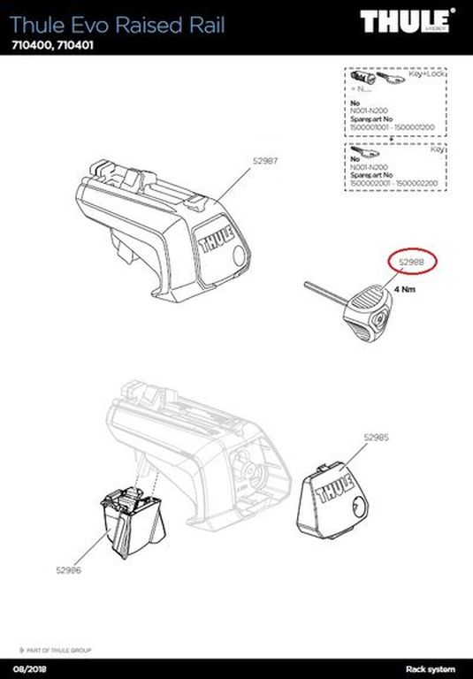 Thule Evo Raised Rail 4Nm Drehmomentschlüssel - Präzises Werkzeug