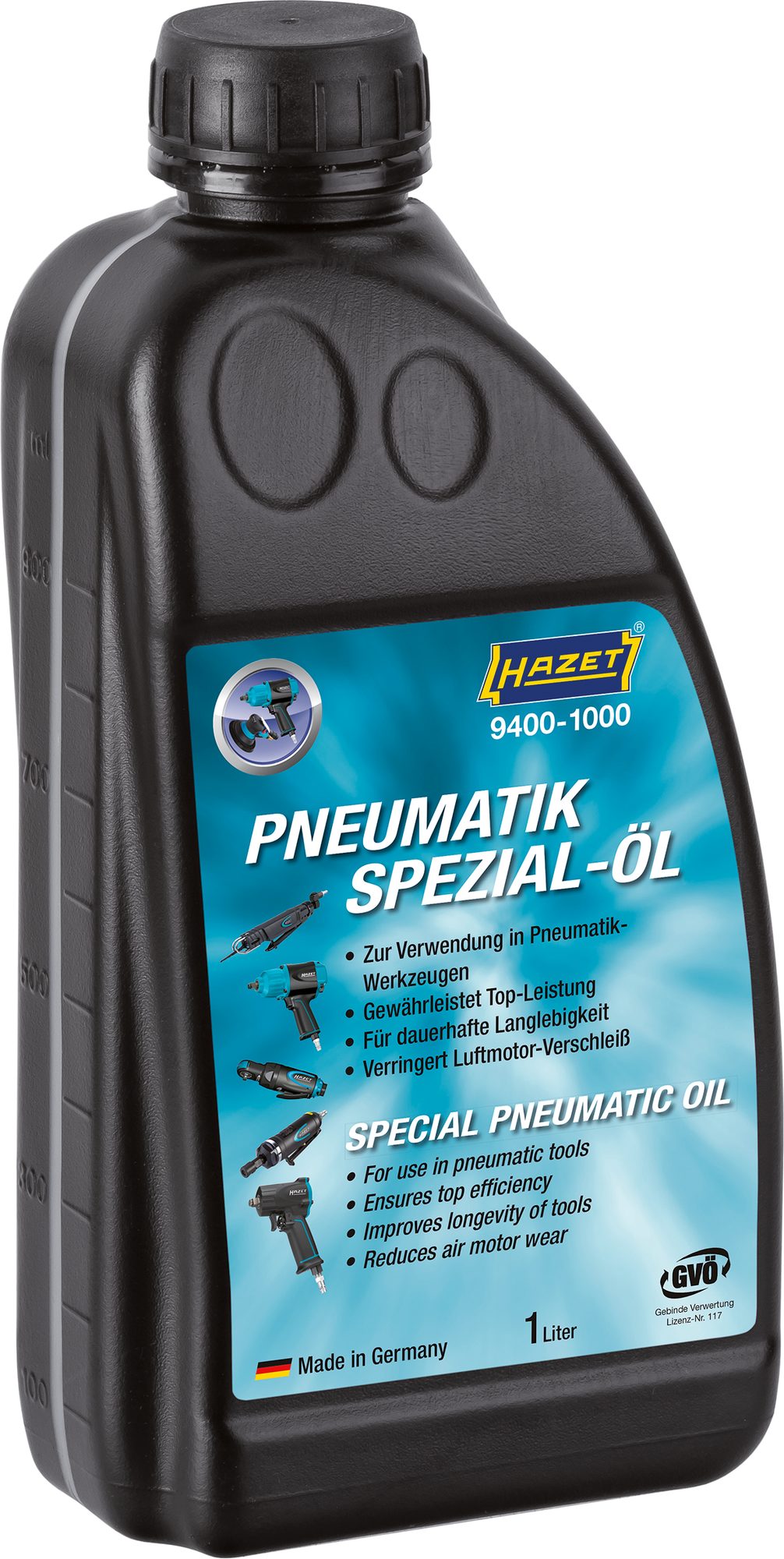 HAZET Spezial-Öl 1000 für Pneumatik-Werkzeuge - Silikonfrei & Made in Germany - 1000 ml HAZET Spezial-Öl 1000 für Pneumatik-Werkzeuge - Silikonfrei & Made in Germany - 1000 ml