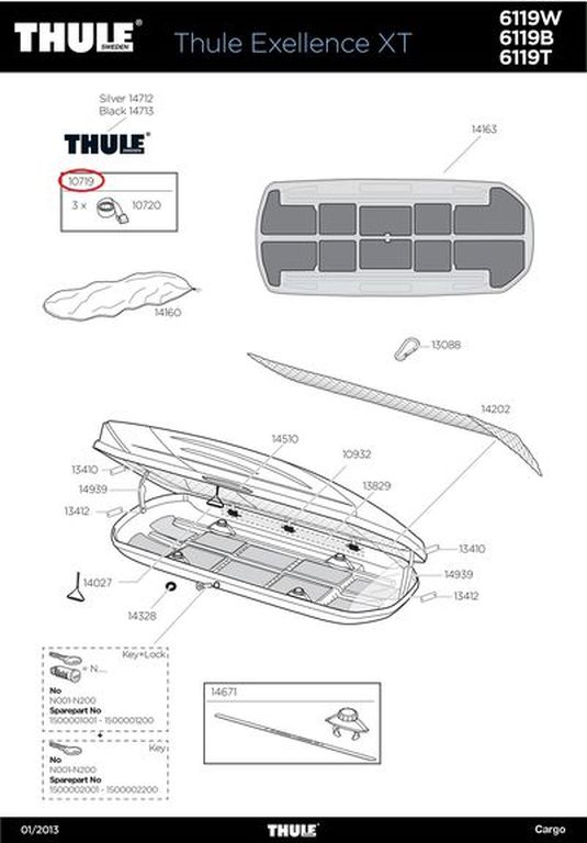 THULE 1500010719 Zurrgurt 2.20m - 3er-Set für Dachboxen Atlantis & Touring THULE 1500010719 Zurrgurt 2.20m - 3er-Set für Dachboxen Atlantis & Touring