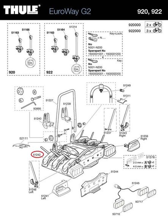 THULE G2 Reifenhalter für EuroWay 920/922 - Schnellmontage THULE G2 Reifenhalter für EuroWay 920/922 - Schnellmontage