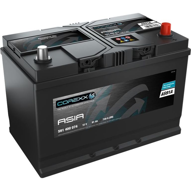 COREXX ASIA AS91A 91AH 12V Autobatterie - Zuverlässig & Leistungsstark