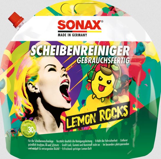 SONAX Scheibenreiniger Lemon Rocks 3L – Gebrauchsfertig, Hochwirksam, Zitrusduft SONAX Scheibenreiniger Lemon Rocks 3L – Gebrauchsfertig, Hochwirksam, Zitrusduft