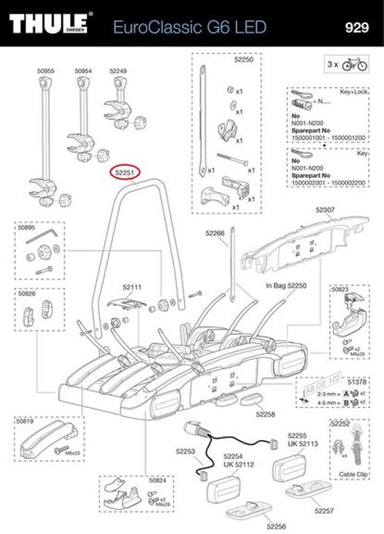 THULE U-Frame G6 Haltebügel für EuroClassic G6 928/929 Heckträger THULE U-Frame G6 Haltebügel für EuroClassic G6 928/929 Heckträger