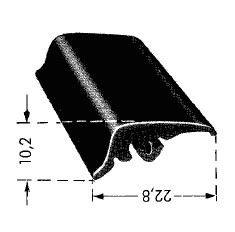 Gummi-Abdeckprofil EPDM 80 ShA schwarz - HAPPICH Profile & Kantenschutz Gummi-Abdeckprofil EPDM 80 ShA schwarz - HAPPICH Profile & Kantenschutz