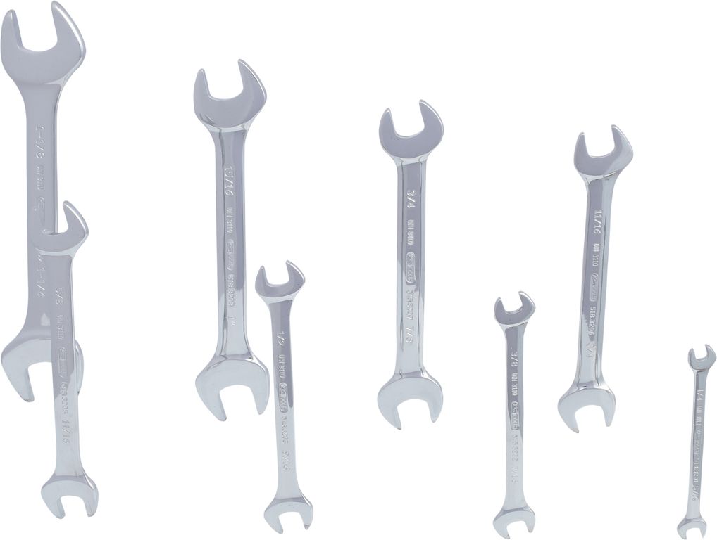 KS Tools Maulschlüsselsatz 1900g - Hochglanzverchromt, 15° Abgewinkelt