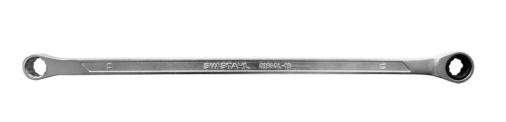 SW-STAHL Doppelringratschenschlüssel extra lang, 72 Zähne, Chrom-Vanadium