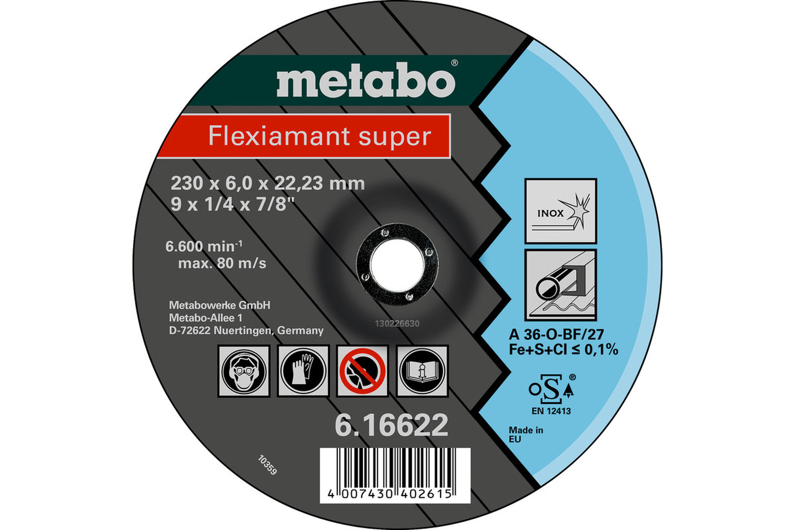 Metabo Flexiamant Super 150mm Inox Schleifscheibe für Rostbearbeitung Metabo Flexiamant Super 150mm Inox Schleifscheibe für Rostbearbeitung