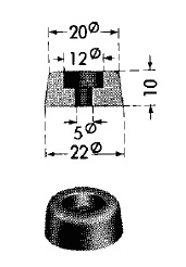 HAPPICH EPDM Rundpuffer Schwarz 22x10 70 Shore Kantenschutz HAPPICH EPDM Rundpuffer Schwarz 22x10 70 Shore Kantenschutz