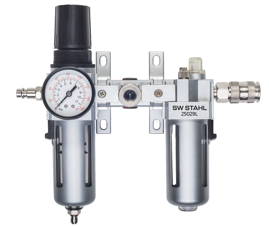 SW-STAHL Druckluft-Wartungseinheit: Wasserabscheider, Nebelöler & Druckregler - Ideal für Druckluftw SW-STAHL Druckluft-Wartungseinheit: Wasserabscheider, Nebelöler & Druckregler - Ideal für Druckluftw