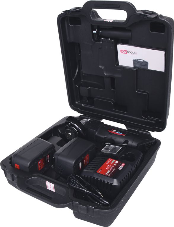 KS TOOLS Akku-Winkelschleifer 8,5A - Kraftvoll & Flexibel mit Schnellladefunktion für Schleifen und KS TOOLS Akku-Winkelschleifer 8,5A - Kraftvoll & Flexibel mit Schnellladefunktion für Schleifen und