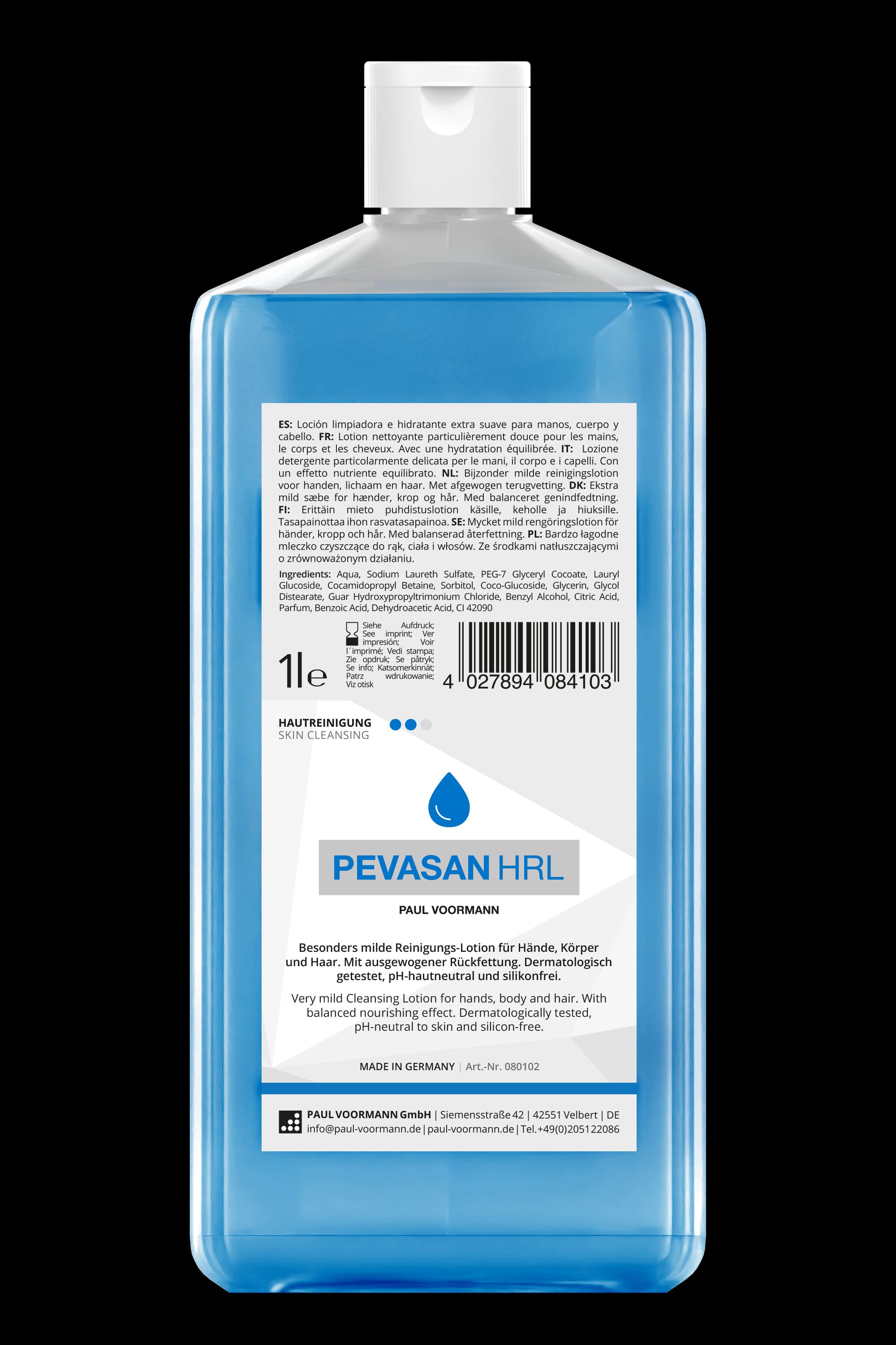 Pevasan HRL - Hochwertige Hautreinigungs-Lotion von PAUL VOORMANN für sanfte & rückfettende Reinigun Pevasan HRL - Hochwertige Hautreinigungs-Lotion von PAUL VOORMANN für sanfte & rückfettende Reinigun