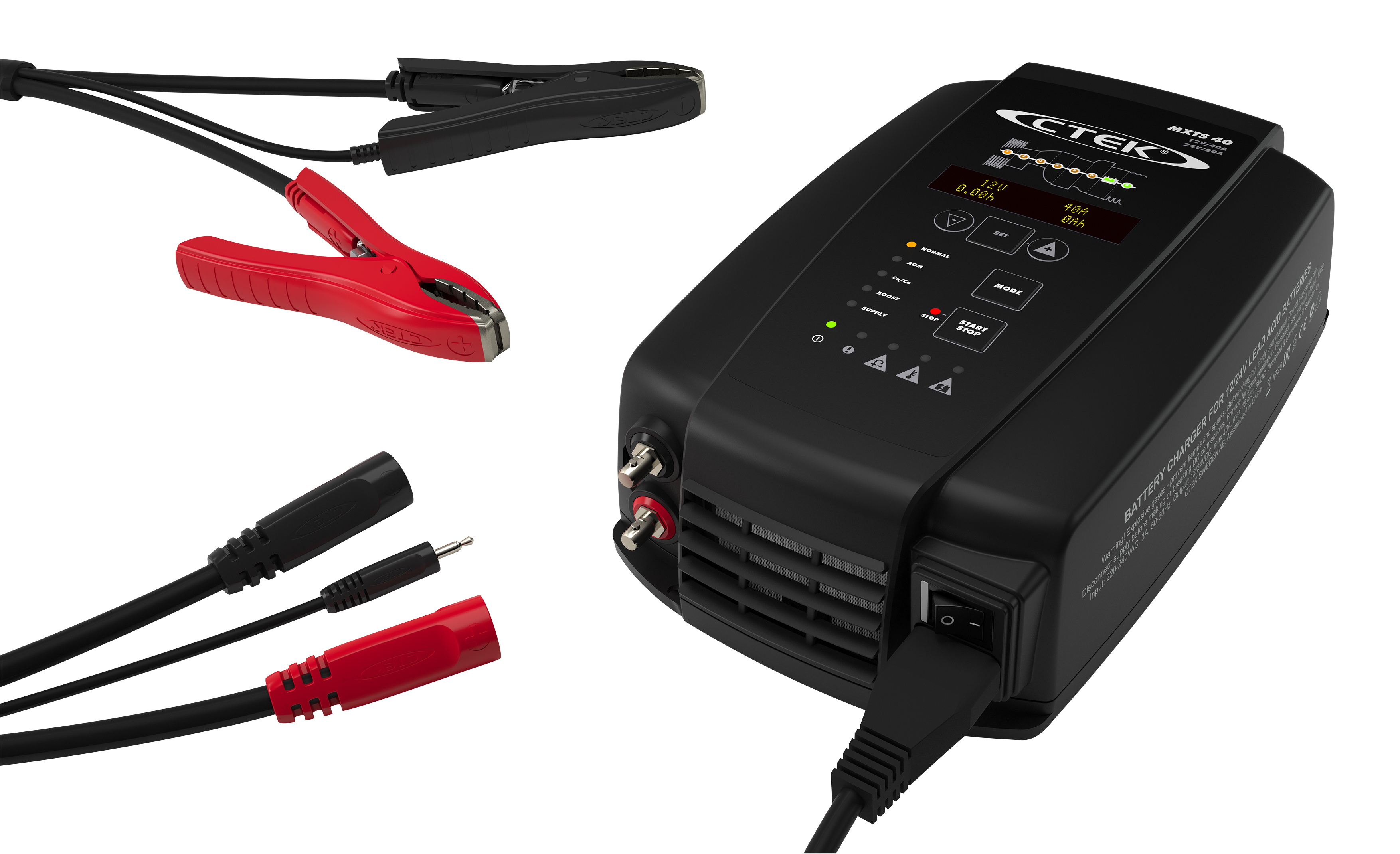 CTEK MXTS 40 EU: Hochfrequenz KFZ-Batterie Optimierungs- und Ladegerät 12V - Hochwertiges Batteriela CTEK MXTS 40 EU: Hochfrequenz KFZ-Batterie Optimierungs- und Ladegerät 12V - Hochwertiges Batteriela