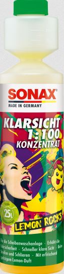 SONAX KlarSicht Lemon Rocks Dosierflasche 250ml - Optimale Klarsicht in jedem Fahrzeug SONAX KlarSicht Lemon Rocks Dosierflasche 250ml - Optimale Klarsicht in jedem Fahrzeug