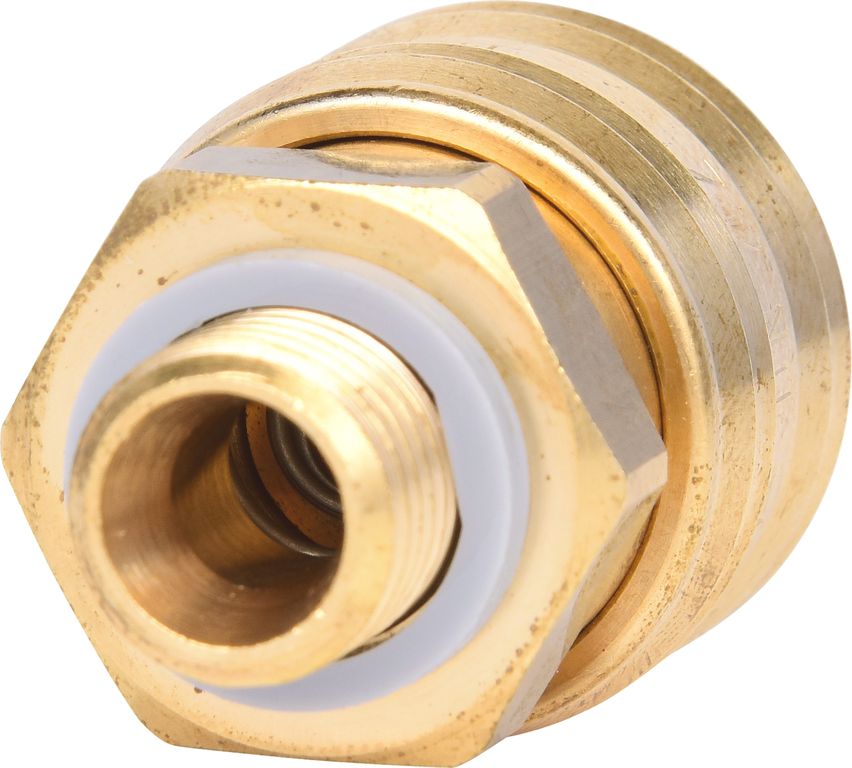 KS TOOLS Druckluft-Nippel Messing 40mm Einhandbedienung