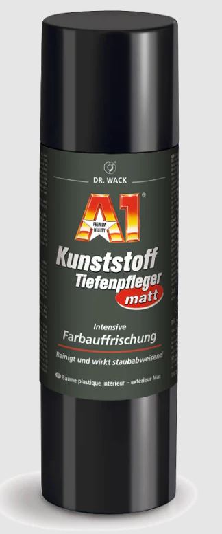 A1 Kunststoff Tiefenpfleger Matt 250ml - Intensive Farbauffrischung, Reinigung und Schutz für Innen- A1 Kunststoff Tiefenpfleger Matt 250ml - Intensive Farbauffrischung, Reinigung und Schutz für Innen-