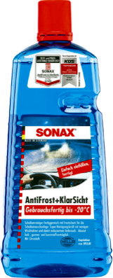 SONAX AntiFrost&KlarSicht 2l - Premium Scheibenwaschanlagen-Frostschutz mit Citrusduft und Glycerin SONAX AntiFrost&KlarSicht 2l - Premium Scheibenwaschanlagen-Frostschutz mit Citrusduft und Glycerin