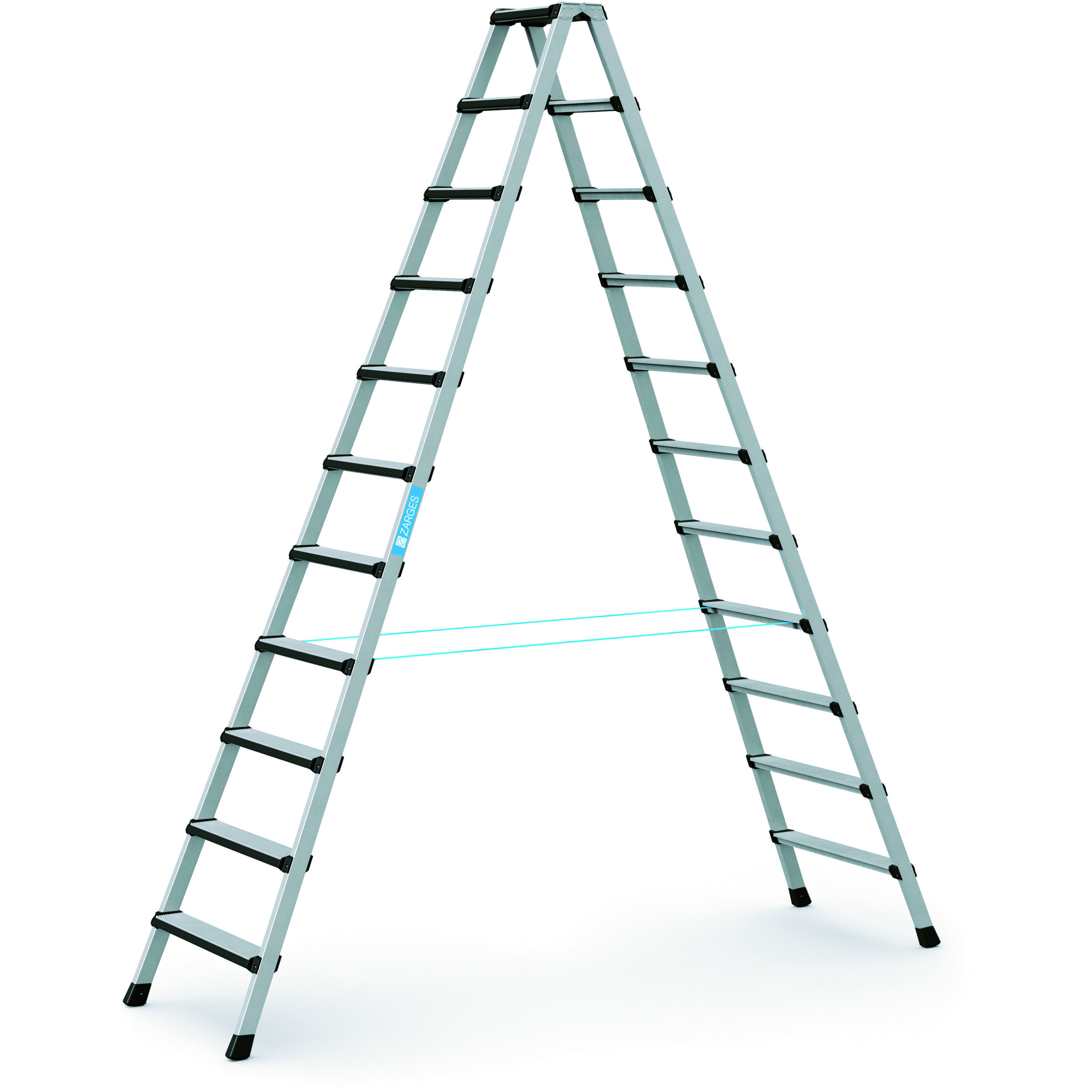 Comfortstep B - Stehleiter 2 x 11 Stufen Leiterlänge 2,99 m, Arbeitshöhe 4,25 m