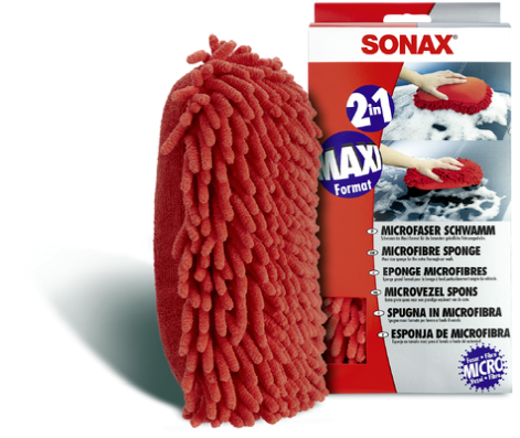 SONAX Microfaser Autowasch-Schwamm zweiseitig, Maxi-Format SONAX Microfaser Autowasch-Schwamm zweiseitig, Maxi-Format