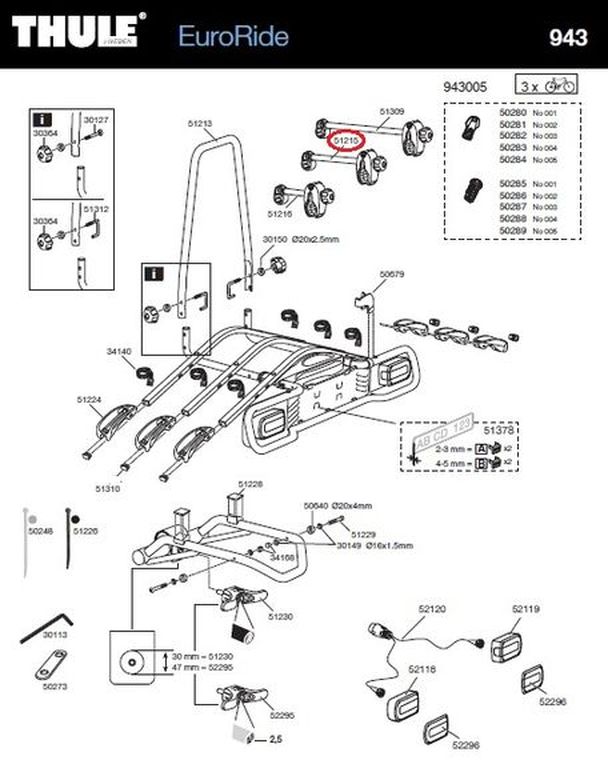 THULE EuroRide 941/943 Zweiter Fahrrad-Haltearm 1500051215 THULE EuroRide 941/943 Zweiter Fahrrad-Haltearm 1500051215