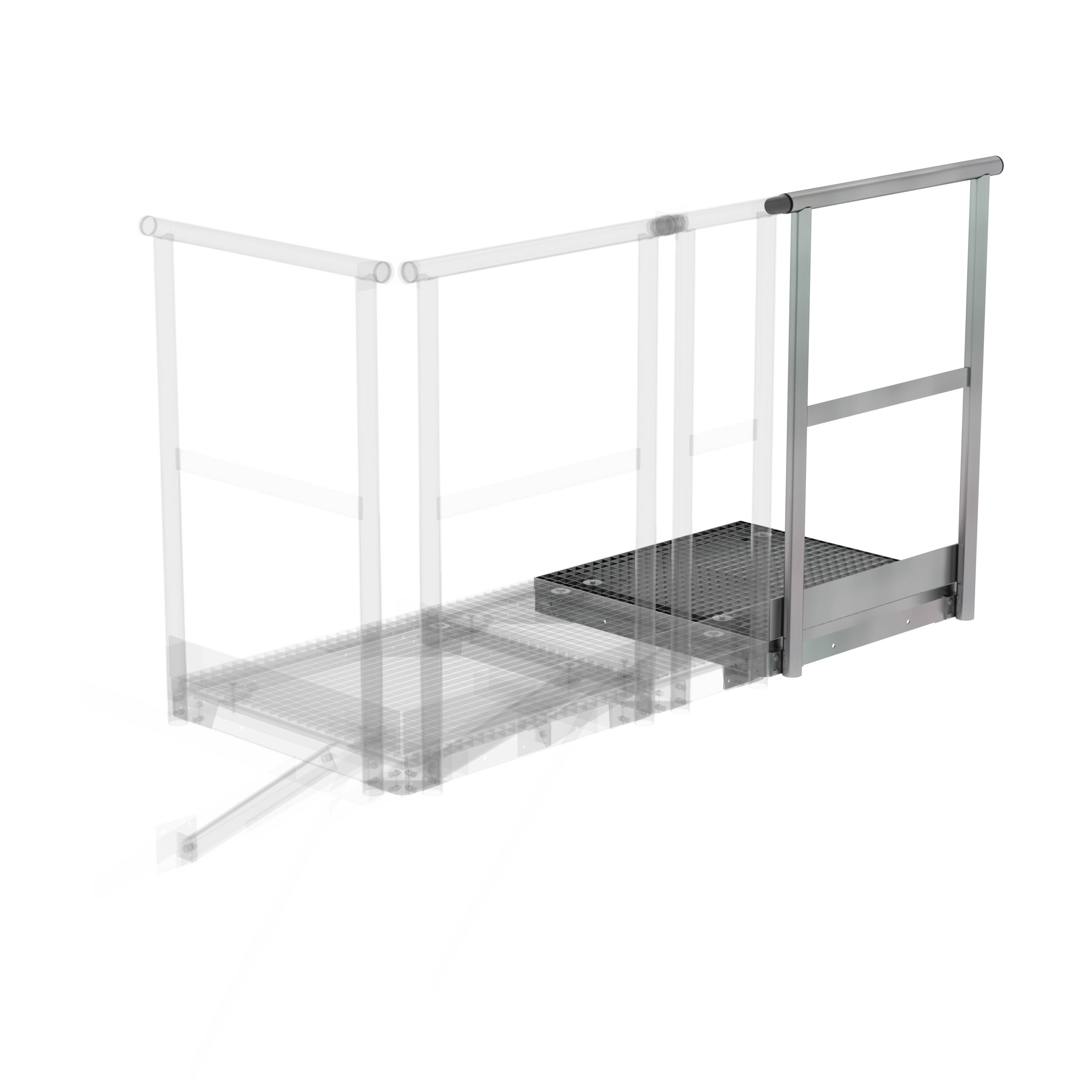 Günzburger Steigtechnik Erweiterungspodest 800x800 mm mit Geländer Günzburger Steigtechnik Erweiterungspodest 800x800 mm mit Geländer