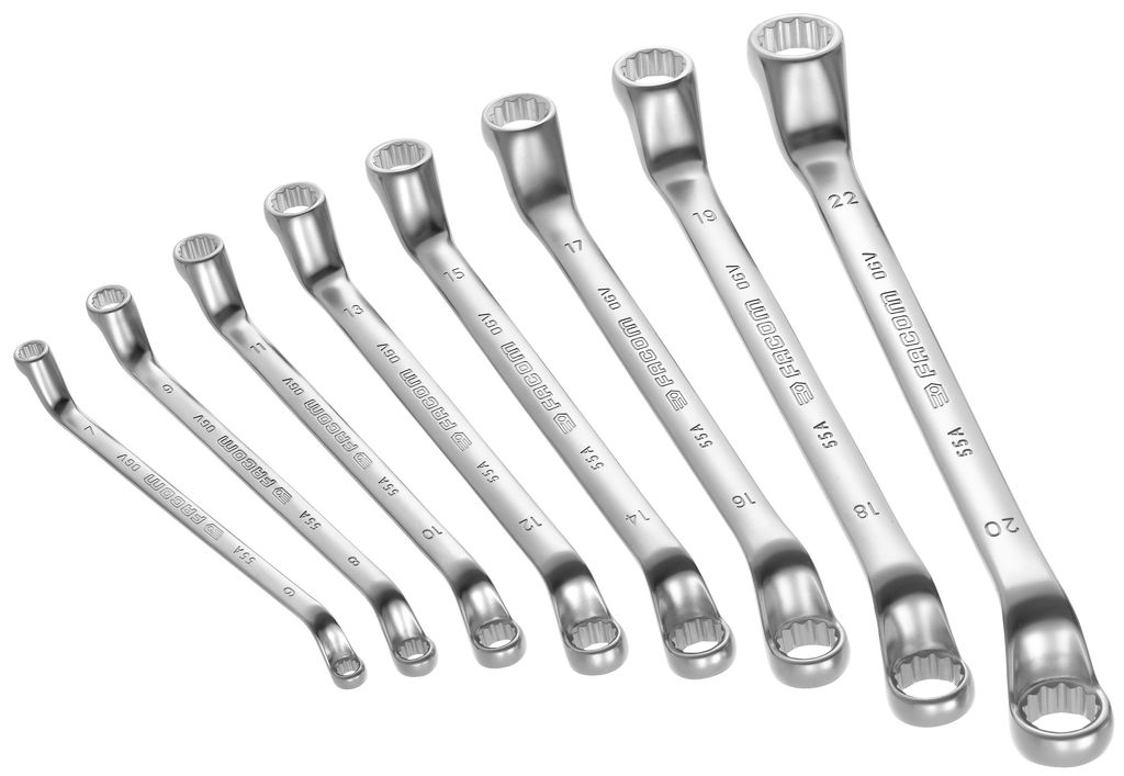 FACOM Doppelringschlüssel-Set 55A, 6-tlg, 8-19mm, 12-kant FACOM Doppelringschlüssel-Set 55A, 6-tlg, 8-19mm, 12-kant