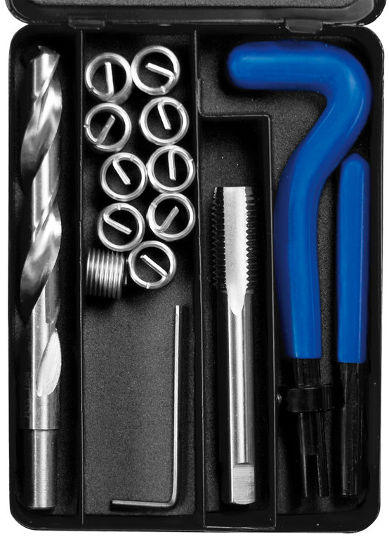 SW-STAHL Gewindereparatursatz M10: Komplettset mit Spiralbohrer, Gewindebohrer und mehr
