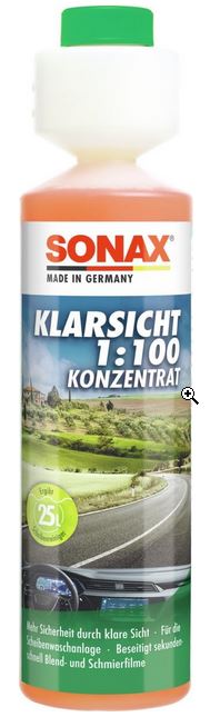 SONAX Scheibenklar Klarsicht 1:100 Konzentrat - Reinigungszusatz für Scheibenwaschanlagen mit Antika SONAX Scheibenklar Klarsicht 1:100 Konzentrat - Reinigungszusatz für Scheibenwaschanlagen mit Antika