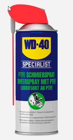 WD-40 Specialist PTFE Schmierspray 400ml - Für effiziente Schmier- und Gleitvorgänge WD-40 Specialist PTFE Schmierspray 400ml - Für effiziente Schmier- und Gleitvorgänge