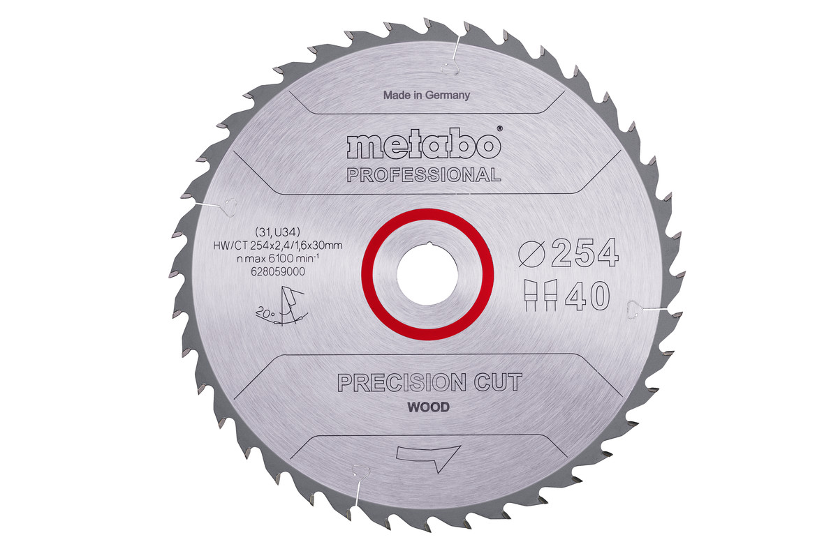 METABO Kreissägeblatt HW/CT 254 x 30 für präzise Schnitte METABO Kreissägeblatt HW/CT 254 x 30 für präzise Schnitte