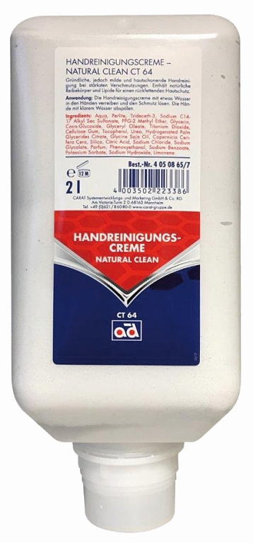 CT 64 Handreinigungscreme von AD-CT HANDREINIGUNG - Hautpflege Flasche 2l natu.Clean CT 64 Handreinigungscreme von AD-CT HANDREINIGUNG - Hautpflege Flasche 2l natu.Clean