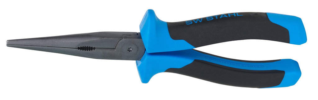 SW-STAHL Spitzzange 200mm - Ölgehärtetes Werkzeugstahl mit Titan-Finish für Greif-, Halte-, Biege- &