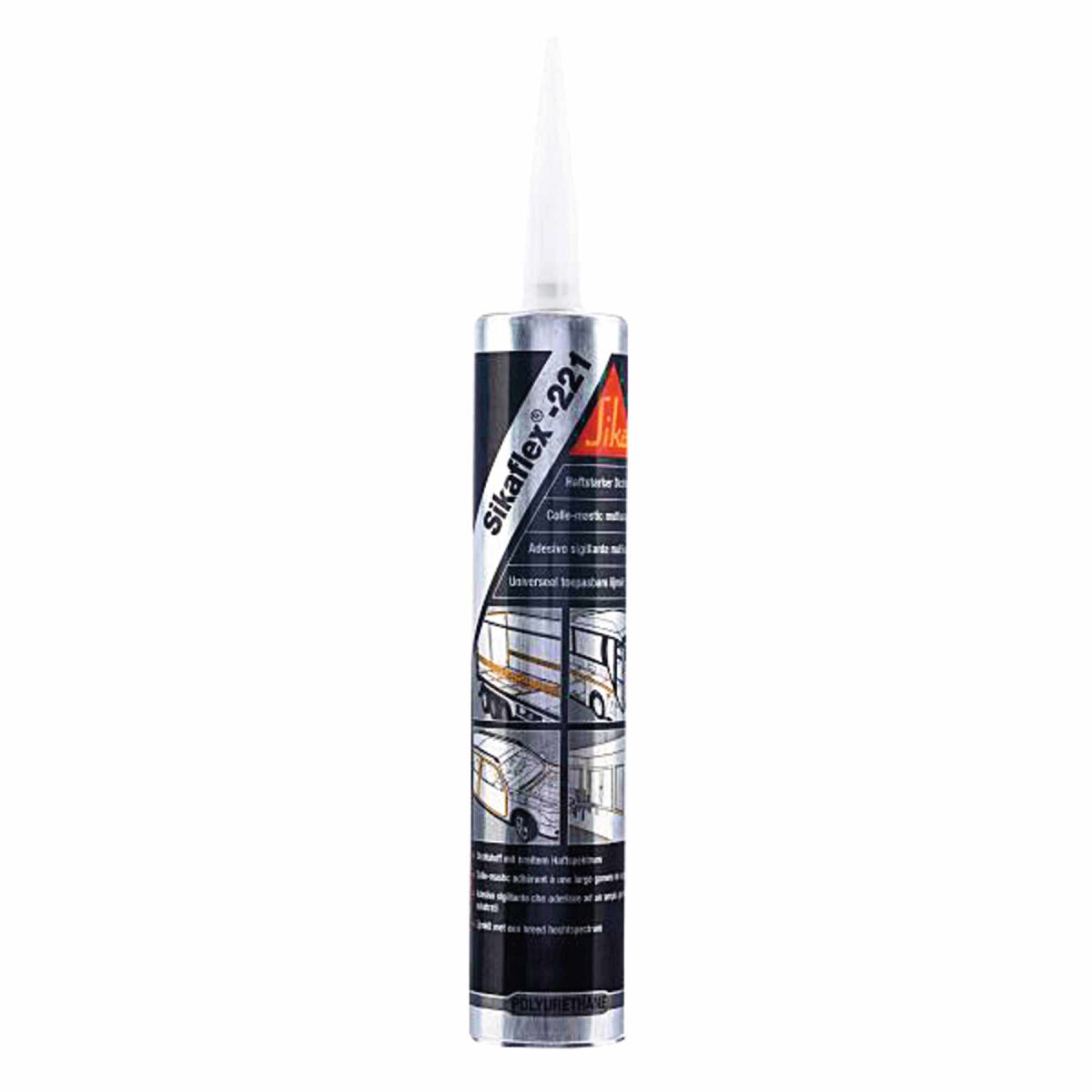 Sikaflex 221 Schwarz - 310ml Polyurethan Dichtstoff für Innen & Außen Sikaflex 221 Schwarz - 310ml Polyurethan Dichtstoff für Innen & Außen