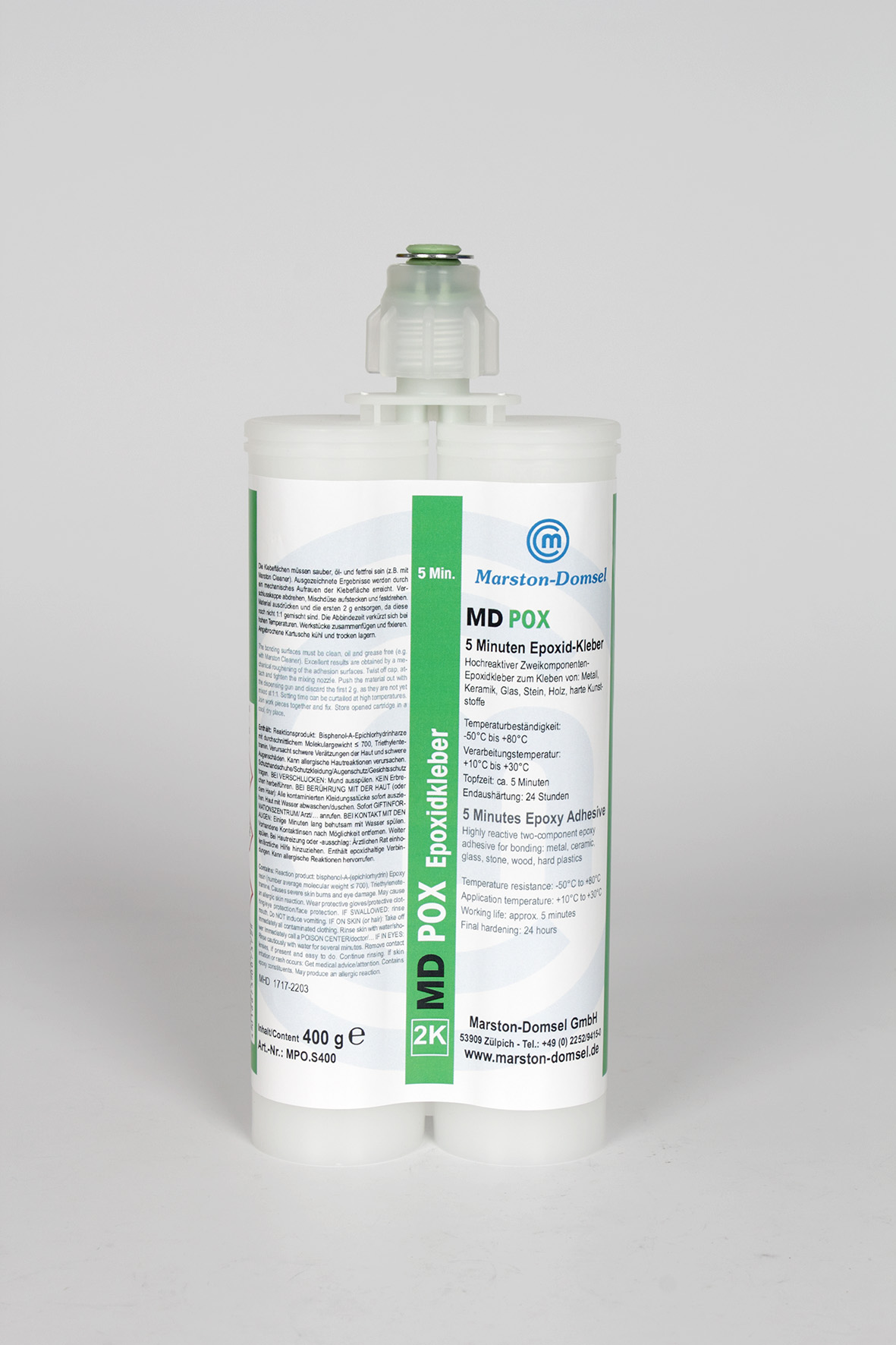 MD-pox Epoxidkleber 150g COAX Kartusche inkl. Kolben & Mischdüsen MD-pox Epoxidkleber 150g COAX Kartusche inkl. Kolben & Mischdüsen