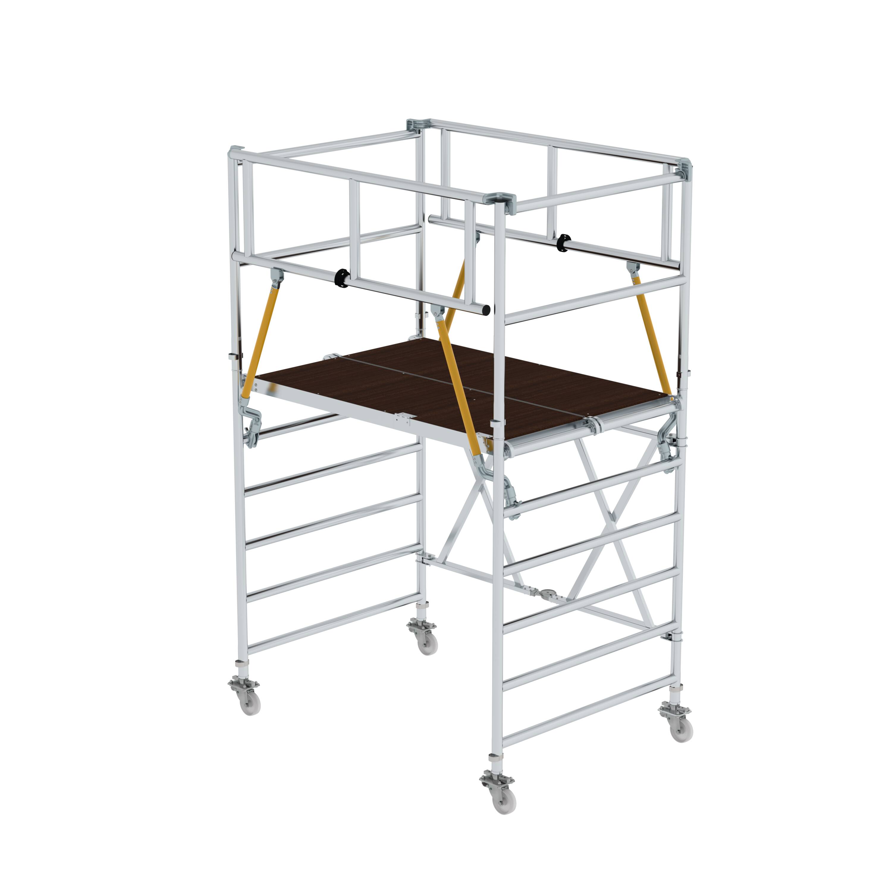SG Klappgerüst 1,35 x 1,80m - Stabiles Aluminium Rollgerüst von GÜNZBURGER STEIGTECHNIK