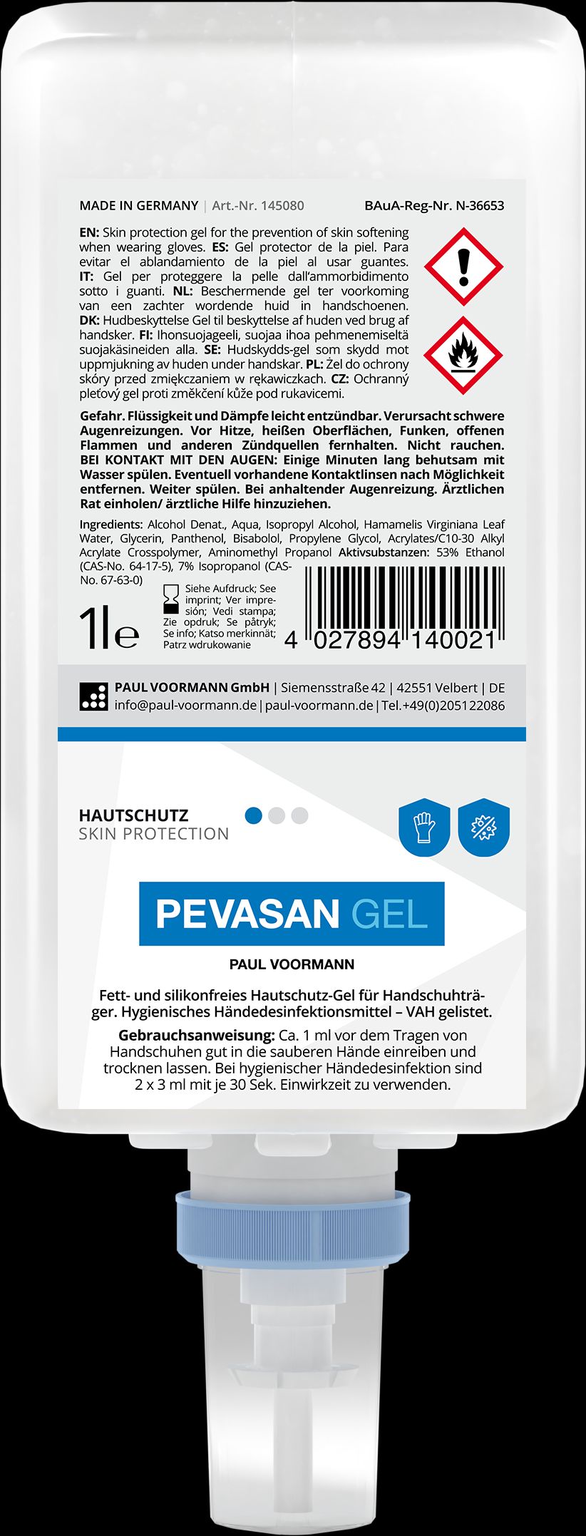 Pevasan Gel Care&Clean - Hochwertiger Haut- und Handschutz von PAUL VOORMANN Pevasan Gel Care&Clean - Hochwertiger Haut- und Handschutz von PAUL VOORMANN