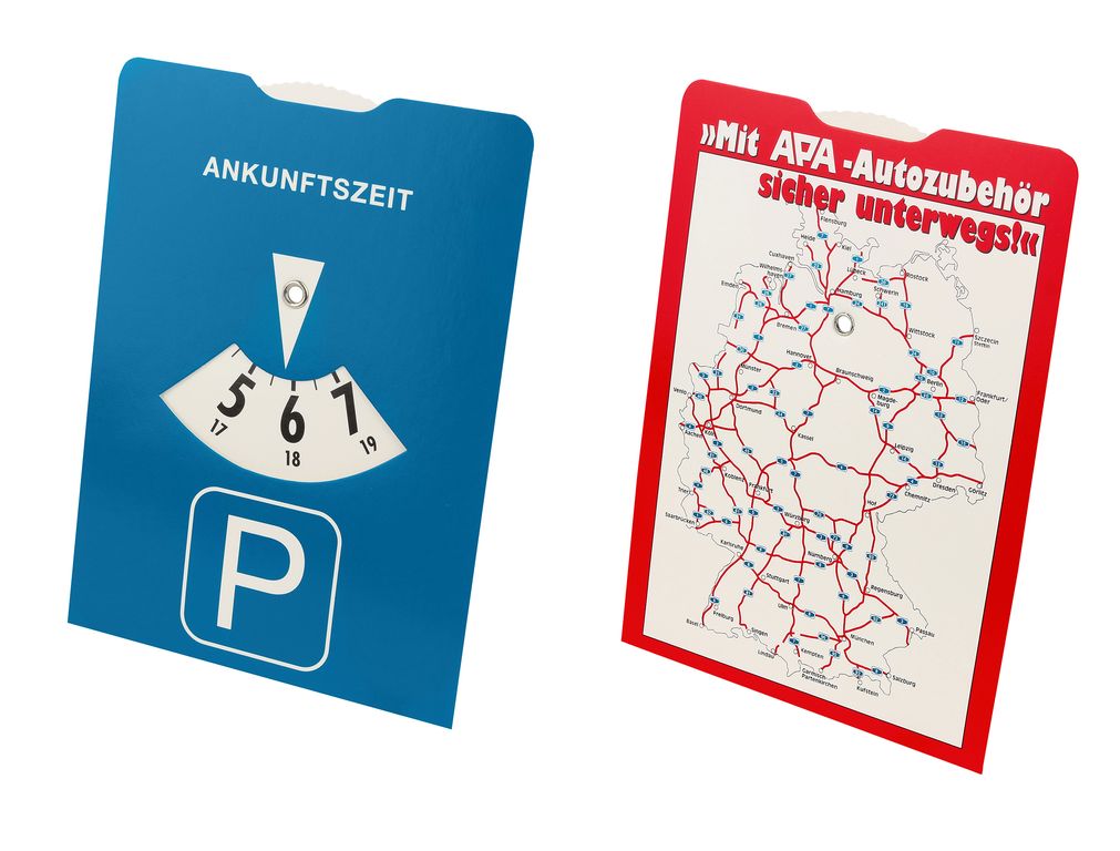 APA Parkscheibe - Einstellbare Ankunftszeit - StVZO-konform - Autobahnübersicht - ideales KFZ-Zubehö APA Parkscheibe - Einstellbare Ankunftszeit - StVZO-konform - Autobahnübersicht - ideales KFZ-Zubehö