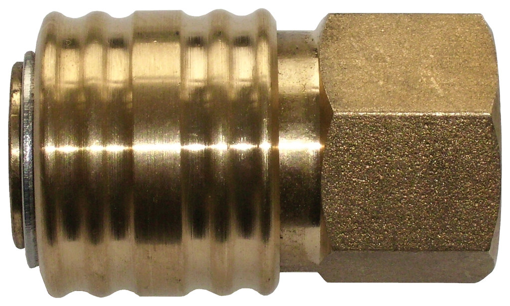 SW-STAHL Kupplung Innengewinde 3/8" Messing mit Rückschlagventil