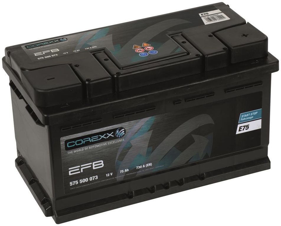 COREXX EFB E75: Leistungsstarke 12V 75AH Autobatterie - Ideal für alle ...
