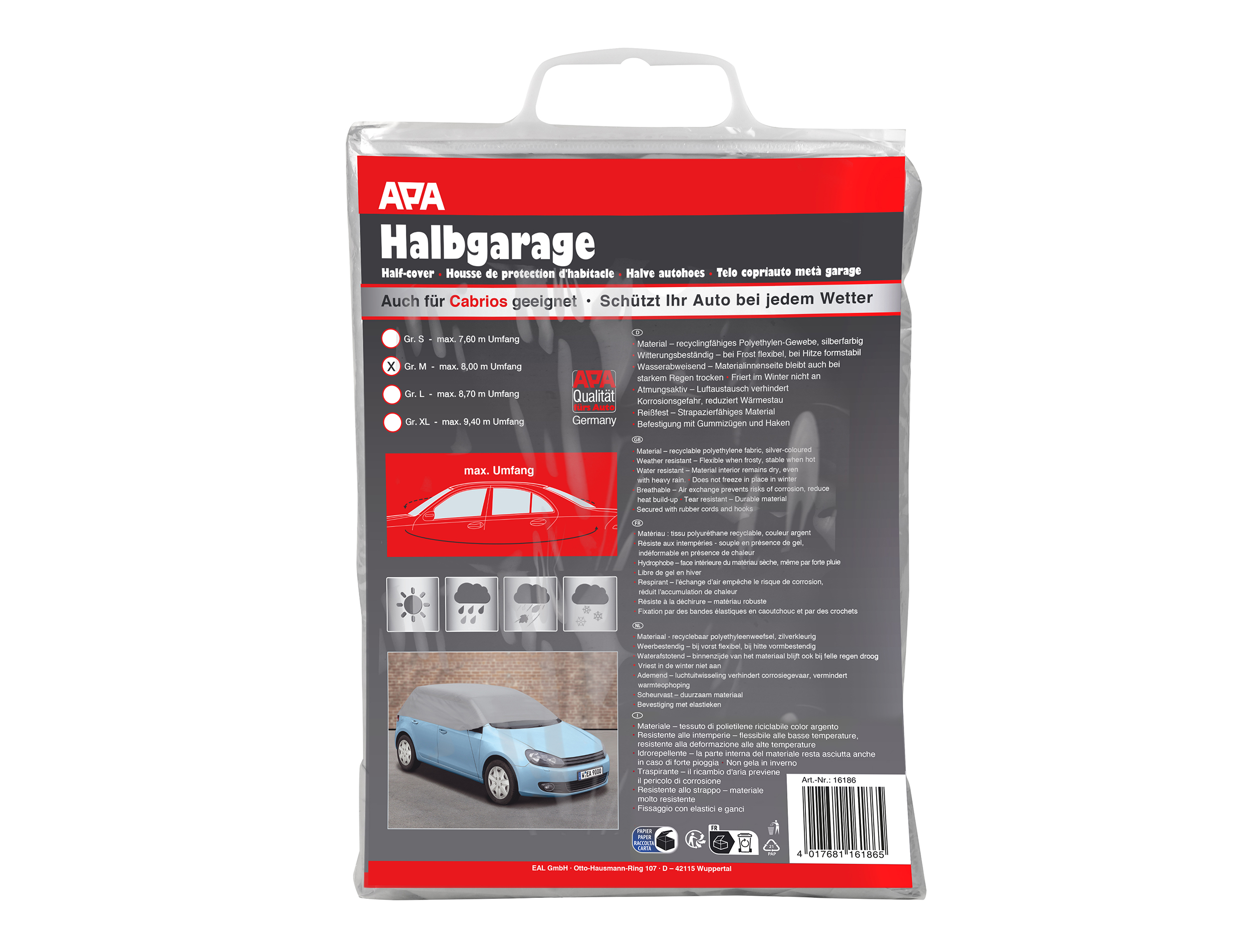 APA Halbgarage Größe M – Schutz für Auto vor Witterung & Staub APA Halbgarage Größe M – Schutz für Auto vor Witterung & Staub