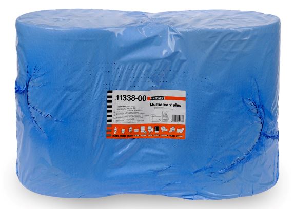3-lagige Multiclean Plus Putztuchrolle Blau, 500 Abrisse, 36 cm Breit 3-lagige Multiclean Plus Putztuchrolle Blau, 500 Abrisse, 36 cm Breit