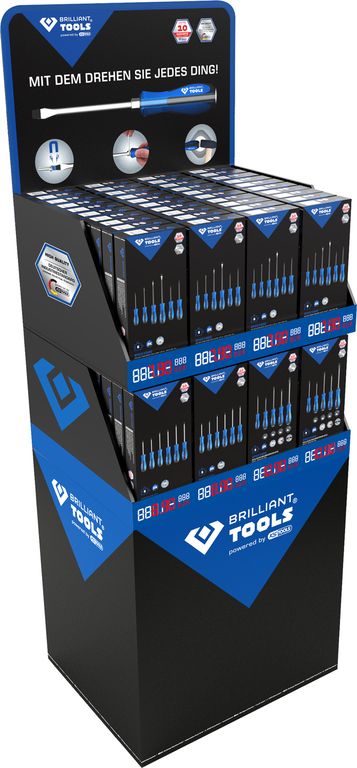 Verkaufsdisplay f. Schraubendreher Sätze Schlitz PH TORX 80 Packungen Verkaufsdisplay f. Schraubendreher Sätze Schlitz PH TORX 80 Packungen