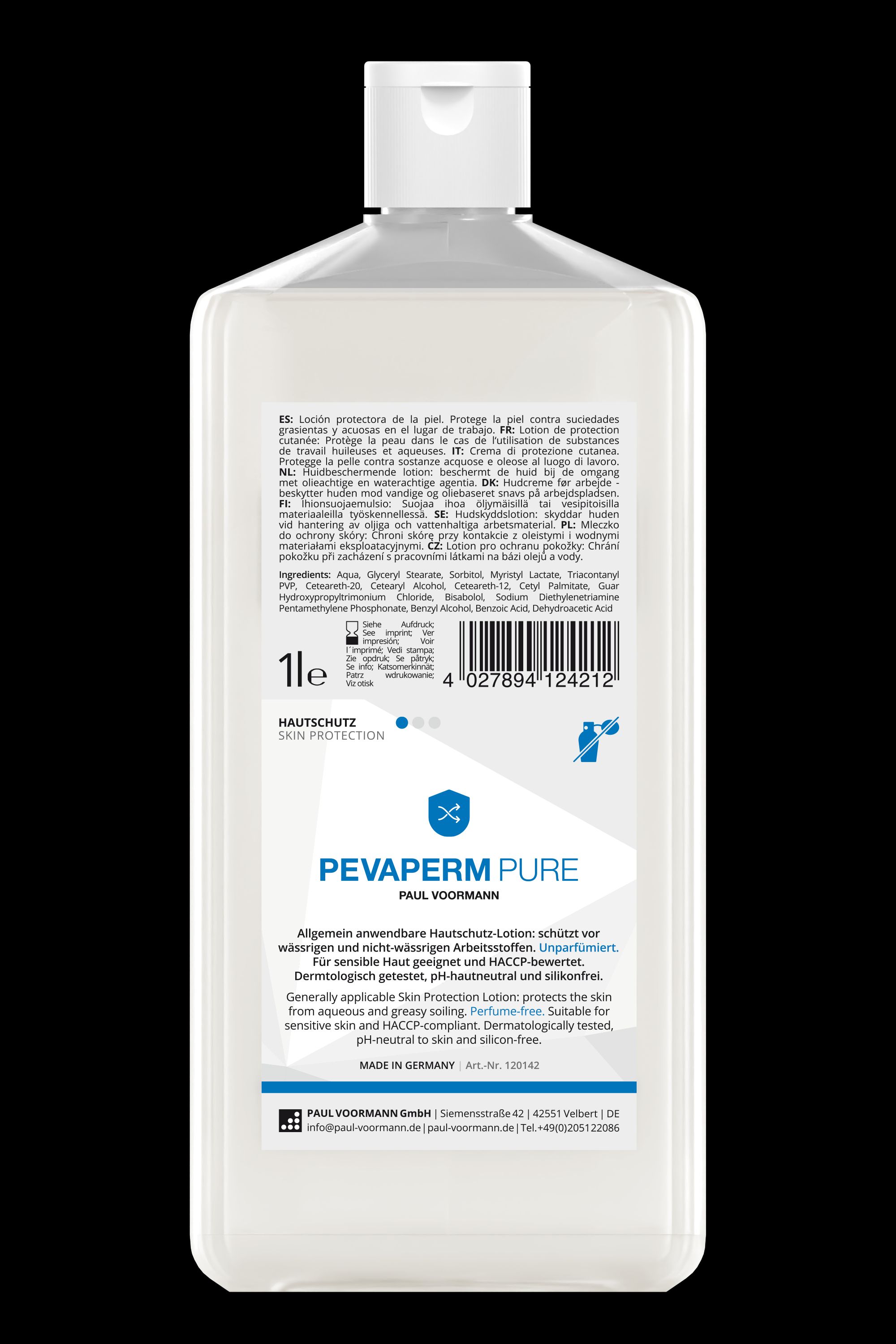 Pevaperm PURE Hautschutz-Lotion - Parfümfrei, nicht fettend, Kamillenwirkstoff Pevaperm PURE Hautschutz-Lotion - Parfümfrei, nicht fettend, Kamillenwirkstoff