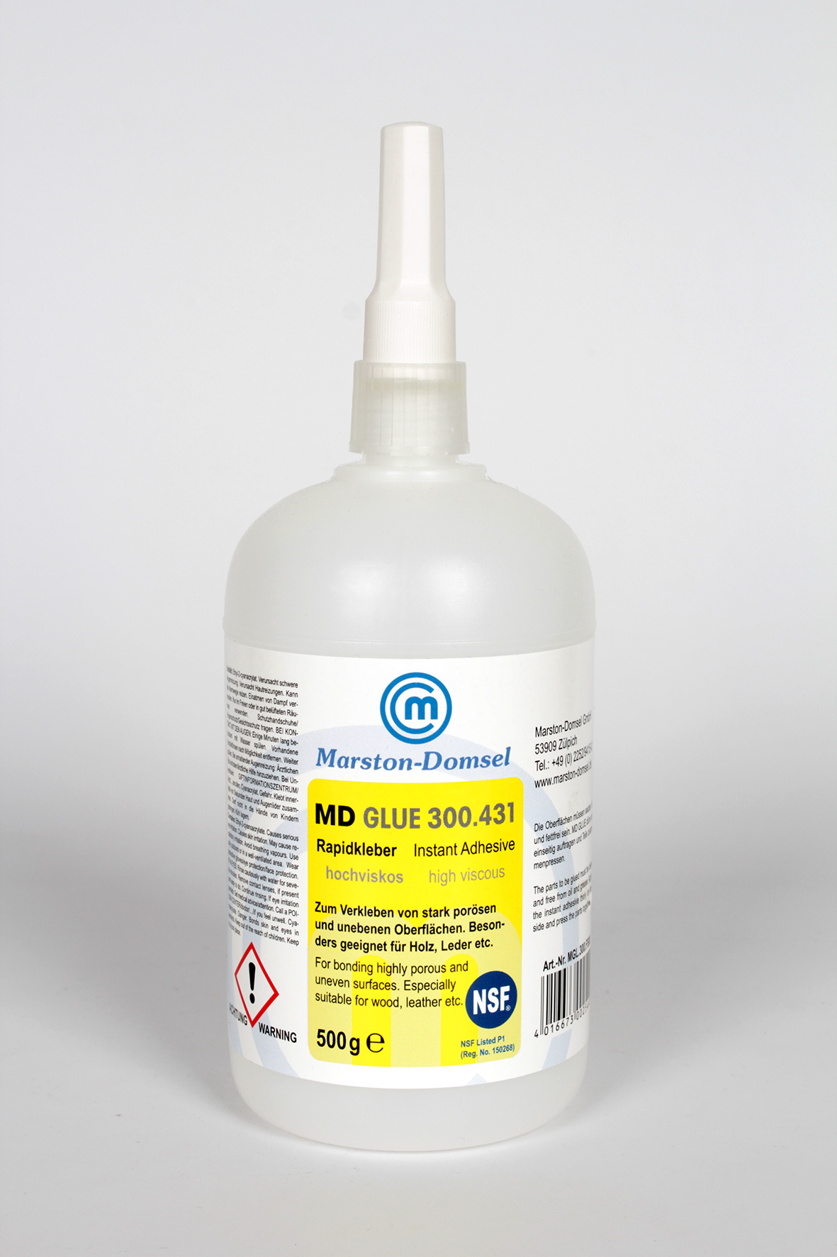 MARSTON-DOMSEL MD-GLUE 300.431 Kleber 500g - Hohe Klebekraft für Heim- und Handwerker MARSTON-DOMSEL MD-GLUE 300.431 Kleber 500g - Hohe Klebekraft für Heim- und Handwerker