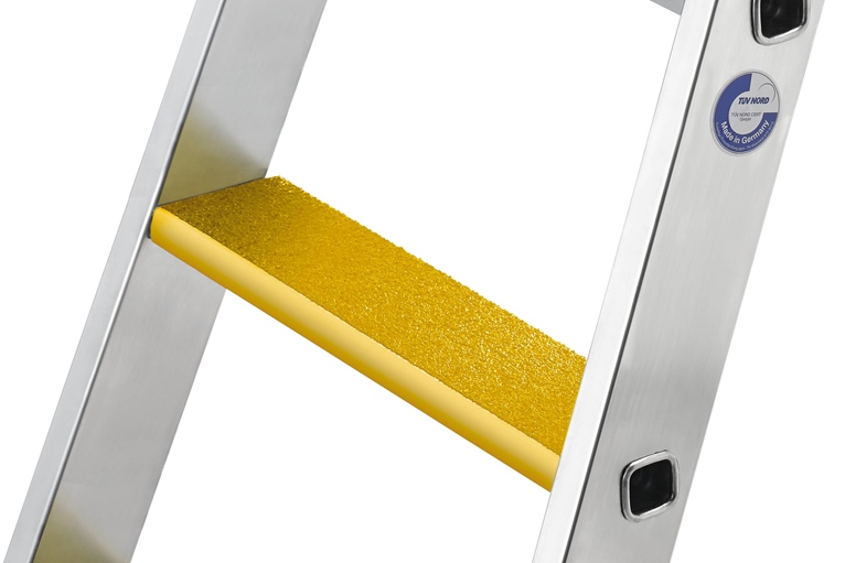 Rutschfeste Trittauflage Gunzburger clip-step R13, 379 mm Gelb Rutschfeste Trittauflage Gunzburger clip-step R13, 379 mm Gelb