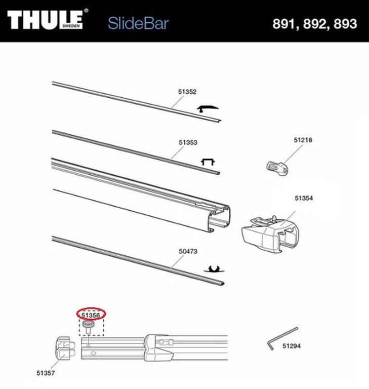 THULE Screw Retaining M6 - Ersatzschraube für Lastenträger SlideBar 891, 892, 893 THULE Screw Retaining M6 - Ersatzschraube für Lastenträger SlideBar 891, 892, 893