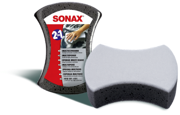 SONAX MultiSchwamm mit 2 Seiten für gründliche Autowäsche SONAX MultiSchwamm mit 2 Seiten für gründliche Autowäsche