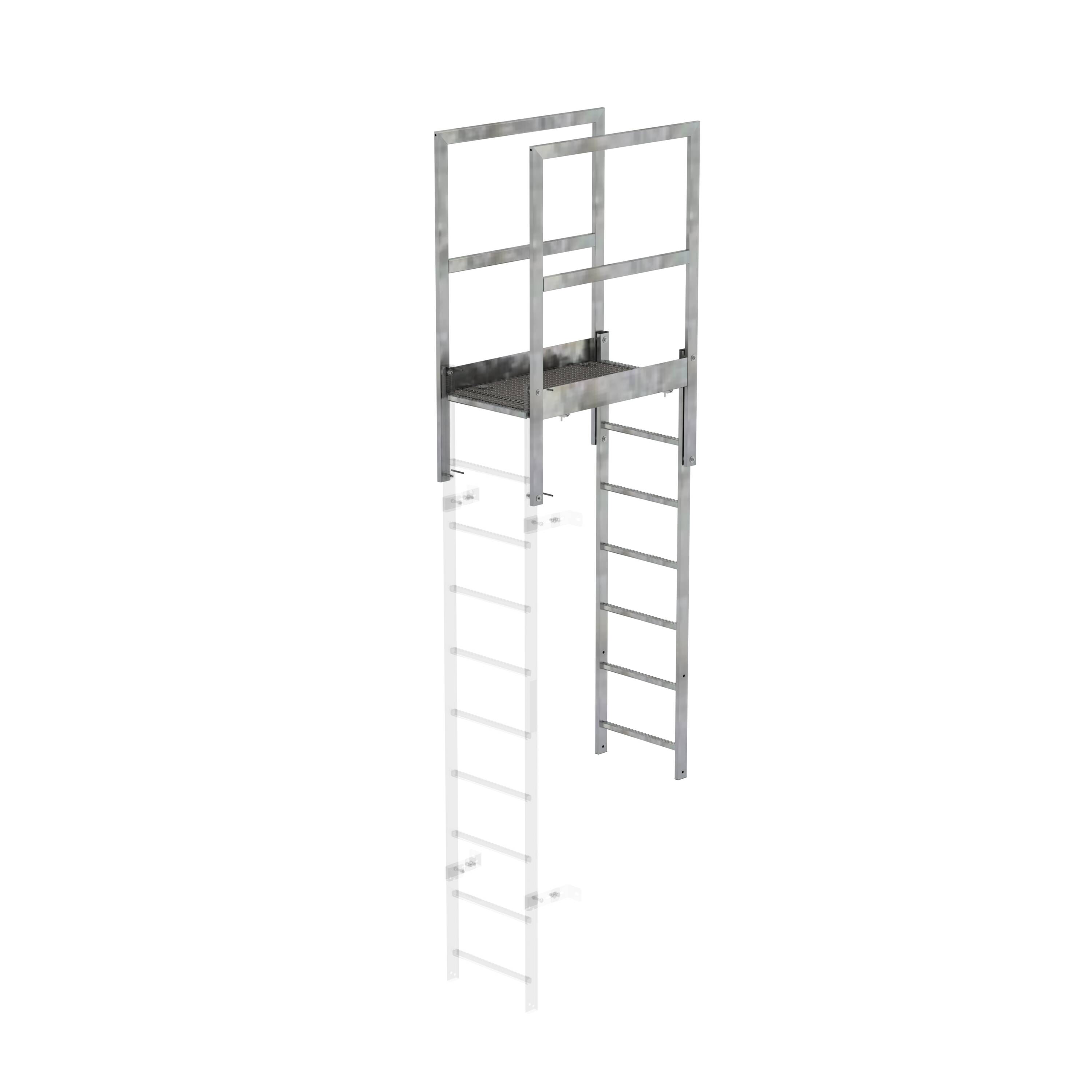 Überstieg Attika in Sonderlängen von GÜNZBURGER STEIGTECHNIK | Individuelle Durchgangsbreite, mit Gi